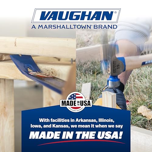 VAUGHAN California Framer, 19 Oz, Framing Hammer, Assembled in the USA