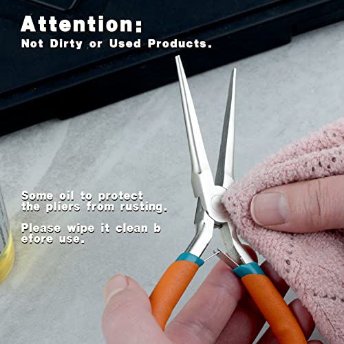 Mini Pliers Set - Straight, Bent & Needle Nose Pliers for Jewelry Making & Small Object Gripping - style: Bent & Straight Needle Nose Plier