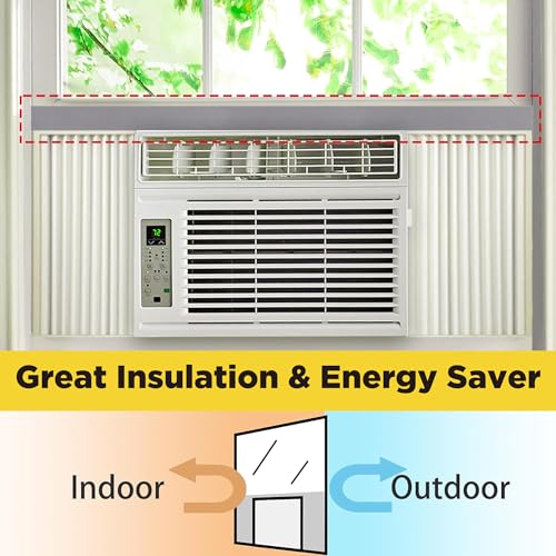 moonoom 2 Pcs Foam Air Conditioner Weatherseal Tape-2''x1''x6.5ft Air Conditioner Foam Tape-Non-Adhesive Foam Seal Strip with Glue Point for Air Conditioner Door Window Seal