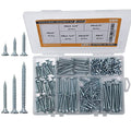 JEGONFRI 209PCS Wood Screw Assortment Kit, 6 Sizes Flat Head Phillips