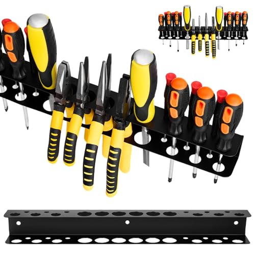 2pack Screwdriver Plier Organizer Heavy Duty Wall Mount Tool Storage Rack