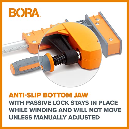 Bora 18" Parallel Clamp Set, 2 Pack of Woodworking Clamps with Rock-Solid, Even Pressure, 571118T, Rustic Brown - size: 18"