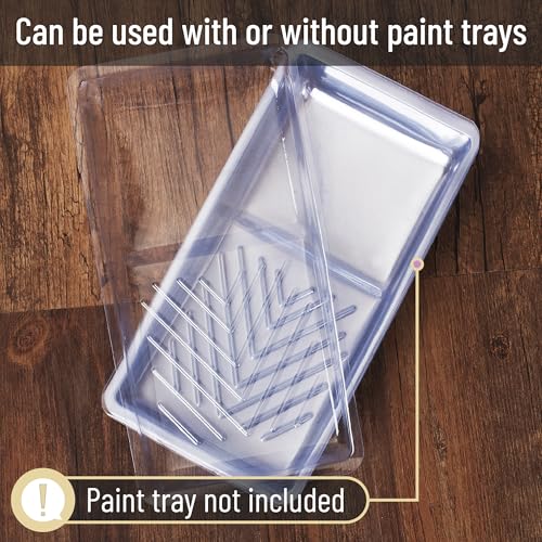 Bates- Paint Tray Liner, 4 Inch, 60 Pack, Clear, Plastic Disposable Paint Tray for Painting Walls - color: Clear, size: 60 Pack 4 Inch