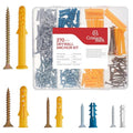 270PCS Drywall Anchors and Screws Assortment Kit with Storage Box