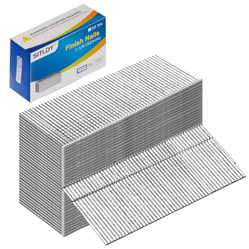 1-1/4 Inch 1000-Pack 304 Stainless Steel 16 Gauge Finish Nails - size: 1-1/4" -1000 pcs