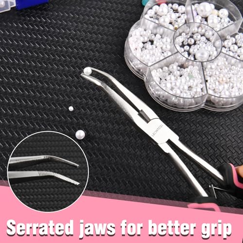 Long Reach Bent Needle Nose Pliers Serrated Jaw with Wire Cutter - style: Bent Needle Nose Plier with Serrated Jaws & Cutter
