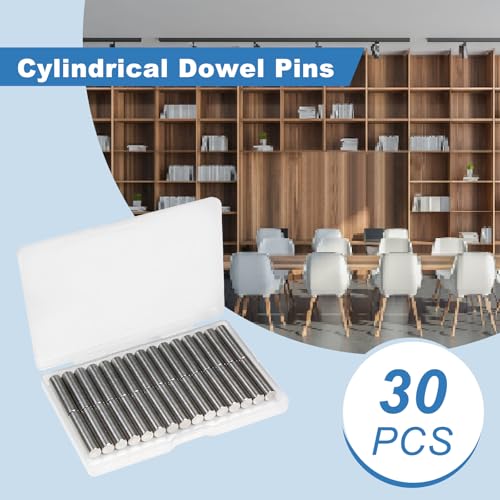 30Pcs M6 x 25mm (Approx 1/4" x 1") 304 Stainless Steel Dowel Pins - size: M6 x 25mm