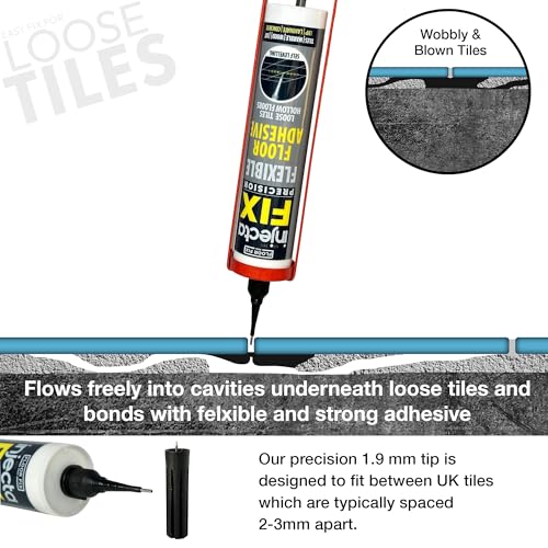 Floor-Fix Pro Injectafix Injection Adhesive for Loose Tiles, Wood, Laminate & LVP Repair Kit