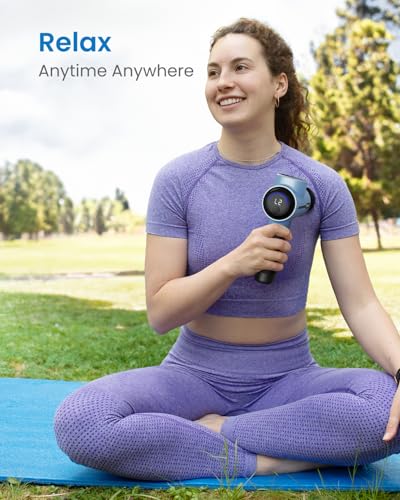 RENPHO Active Massage Gun, Deep Tissue Percussion Back Massager - color: Shadow-blue