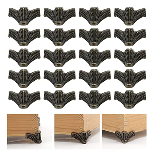 Zorfeter 24 Pcs Antique Brass Box Legs, Style2, Bronze - color: Bronze, size: Style2