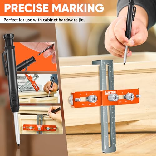 Cabinet Hardware Jig, Adjustable Cabinet Handle Template Tool - style: Jig+1 PC Pencil+8 PCS Refills