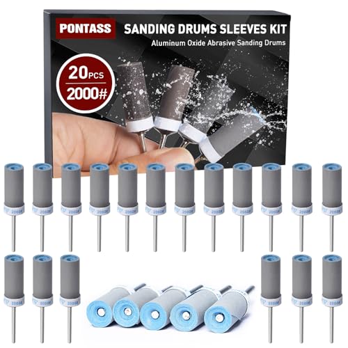 10 Pcs 400 Grit Sanding Drums for Rotary Dremel Tool - style: 2000 Grit 20 Pcs