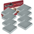 Yelanon Furniture Coasters 8 Pcs 3" Square Gray Caster Cups for Hardwood - size: 8pcs 3" Square Grey