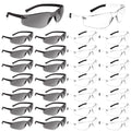Salfboy 30pack Safety Glasses Bulk for Men Women, Ansi Z87.1 Eye Protection - color: 118- 15clear+15grey