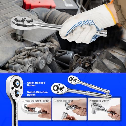 Prostormer 240-Pieces Mechanic Tool Set with Aluminium Tool Box