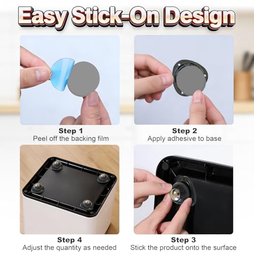 Heavy Duty Self Adhesive Furniture Casters 12 Pack Stick-On Swivel Wheels - color: Black-12