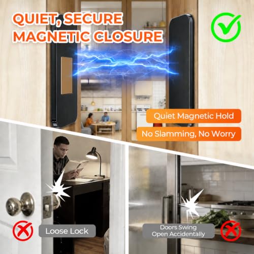 8 Pack Cabinet Magnets for Closure, Black, No Drill Ultra-Thin - color: Black, size: 8 Pack