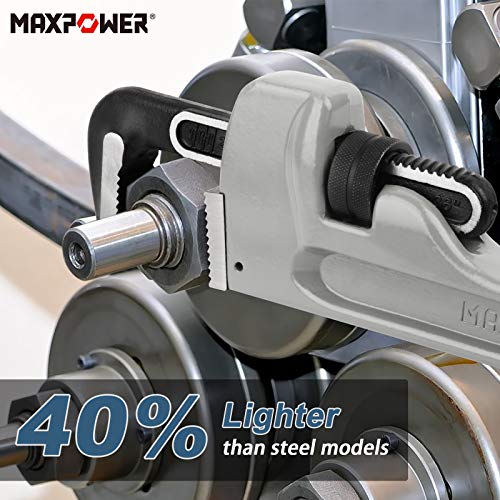 MAXPOWER 36-inch Pipe Wrench, 4.7” Jaw Opening, Aluminum Plumbing Wrench - size: 36-inch, style: Straight Pipe Wrench