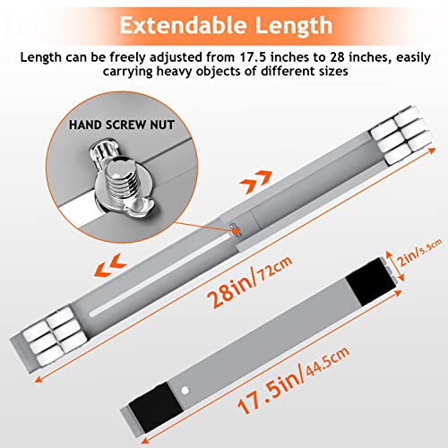 Ronlap Furniture Washing Machine Dolly Extendable Appliance Rollers, Grey - color: Gray