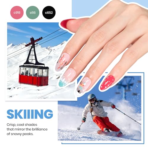 Beetles Gel Nail Polish Kit with U V Light - 37Pcs 25 Colors Gel Polish Kit - color: 25 Colors Energetic Moves