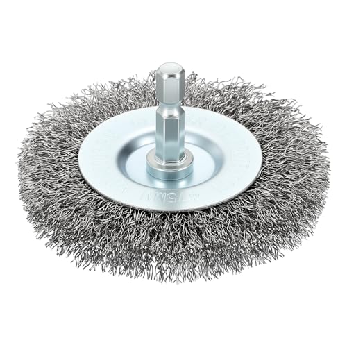 3in Wire Wheels for Drill with 1/4in Hex Shank, Carbon Steel - size: 3 inch(0.012in Wire)