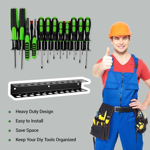 1Pack Screwdriver Plier Organizer Wall Mount Wall Mount Tool Storage Rack