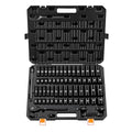 VEVOR 65-Piece 1/2" Drive Impact Socket Set, SAE (3/8" to 1-1/4") & Metric (10 to 24 mm), CR-V, Deep & Shallow, 6 Point, Ratchet Handle, Universal Joint, Adapters, Extension Bars (3, 5, 10 in) - size: 1/2" 65PCS