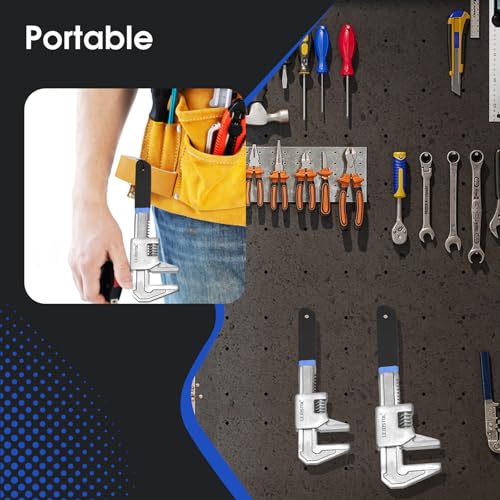 9 & 11" Adjustable Automotive Wrench Set, Wide Jaw Opening up to 3 Inch, Ideal for Versatile Use in Auto, Construction, and Home Repairs
