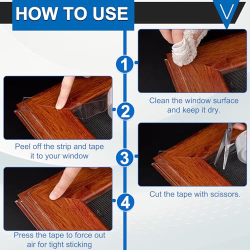 Window Weather Sealing Tape 2 Inch x 33 FT Weather Stripping Residue-Free Clear Window Insulation Caulk Tape for Doors Windows and Shower Glass Gaps Bathroom - size: 2 in x 33 ft x 20 mils