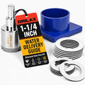 Drilax 1-1/4 Inch Diamond Hole Saw with Water Guide, Tile Drill Bit for Ceramic Porcelain Glass, Quartz Granite Countertop Drill Bit, Wet Cutting Kit with 3/8 Inch Shank - size: 1-1/4 inch