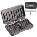 Asnish 42 in1 Magnetic Ratcheting Screwdriver Set with Multi Bit Tool Kit - color: Black-gray, size: 42 In 1