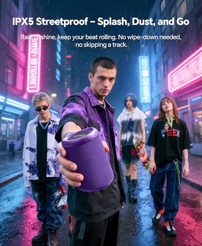 Portable Bluetooth Speaker Beach Essentials: IPX5 Waterproof for Outdoor - color: Purple