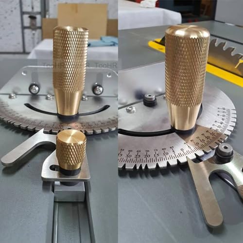 Premium Miter Gauge, 27 Angle Stops for Table Saws, Router Tables, Band Saw and Woodworking Tools (Sliver) - color: Gauge-sliver