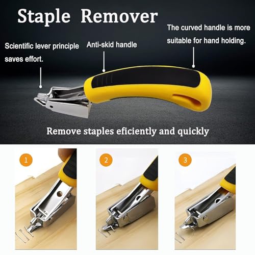 5pcs Upholstery Staple Remover Tool with Nail Puller Pliers Tack Puller Staple Puller, Nail Remover Tool for Furniture Floor Carpet Wall Wooden Case Photo Frame - color: A+5