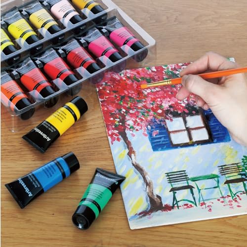 24 Colors Professional Acrylic Paint Set, Artist Paint Supplies - color: 24 Colors