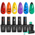 Beetles Halloween Gel Polish Set, Rainbow Flag Colleciton 6 Neon Colors - color: A - Creme | 0-Rainbow Flag
