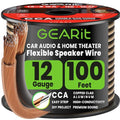 GEARit 12 Gauge Speaker Wire 100FT, 12/2 CCA Cable for Home Theater - color: Translucent Black/Clear, size: 12AWG / 100 Feet