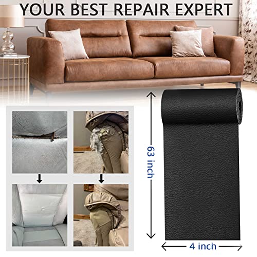 Self Adhesive Leather Repair Patch, Leather Repair Tape Kit Apricot - color: Apricot, size: 4" x 63"
