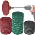 5 Inch 30 PCS Scouring Pads Drill Brush Power Scrubber Cleaning Kit - size: 5 Inch 30 Pieces