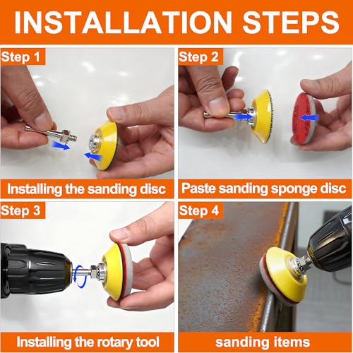 64 PCS 2 Inch Sanding Disc,Hook and Loop Sanding Pad 180 to 3000 Grit - style: Mix Grit 64PCS