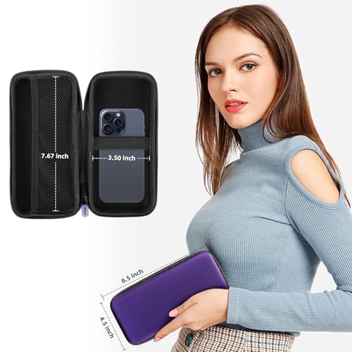 iMangoo Travel Essential Electronics Organizer Charger Case Carrying Pouch - color: Purple, size: Large