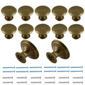 Brass Cabinet Knobs 1.18" Diameter, 12 Pcs - color: Brass, size: 12 Pack