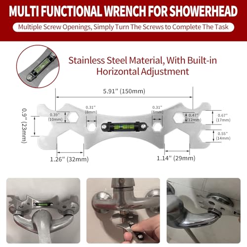Professional Basin Wrench Set, 7-Piece Sink Faucet Installation Tool Kit, 9-in-1 Adjustable Plumbing Spanner, Wide Jaw, 10-70mm Range