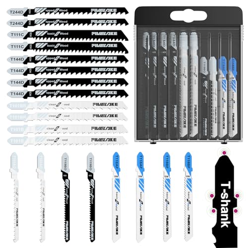 T-Shank Jigsaw Blades Set, 20Pcs Assorted Replacement Jigsaw Blades - style: 20-Pack（20 Pieces）