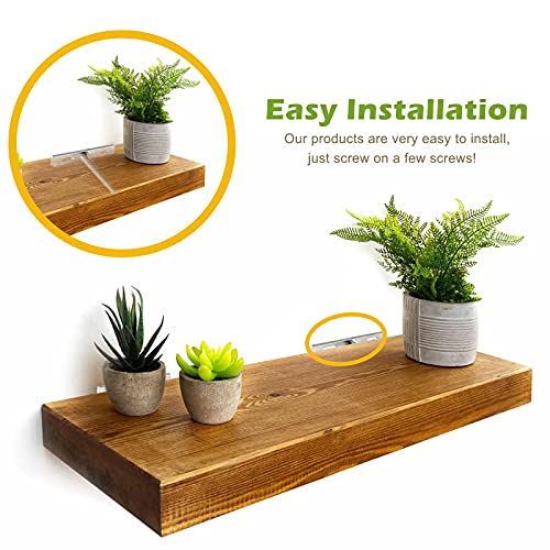 Luomorgo 5 Inch Floating Shelf Bracket, 4 Pcs Blind Shelf Bracket - size: 5 Inch