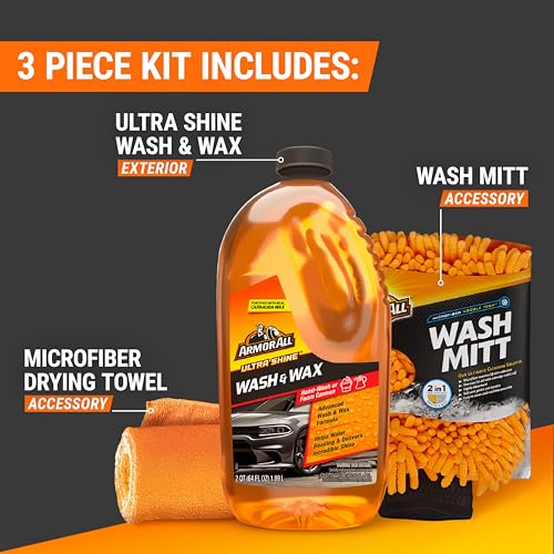 Armor All Cleaning Kit, Car Wash Soap, Wash Mitt & Microfiber Towel | Armor All Cleaning Kit, Car Wash Soap, Wash Mitt & Microfiber Towel - style: Car Wash Kit 3pc
