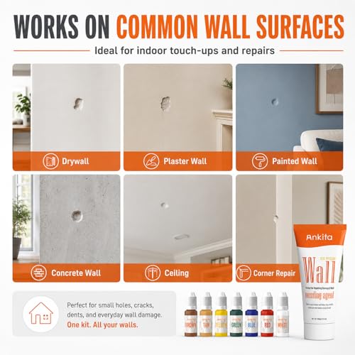 Spackle Wall Repair Kit(Color Match), Drywall Repair Filler for Wall Hole