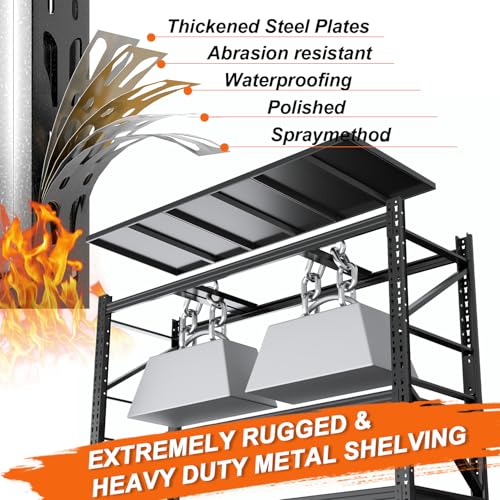 57''W Heavy Duty Storage Shelves, 4000LBS Metal Garage Shelving Units, 4 Tier Adjustable Large Industrial Shelves for Warehouse Workshop Basement (57''W x 23.6''D x 73.2''H) - size: 73.2"H x 57"W x 23.6"D
