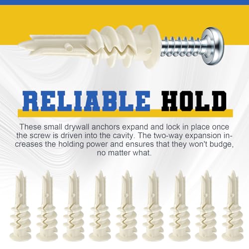 Glooglitter 400 Pcs #8 Self Drilling Drywall Anchors and Screws Kit - style: Expansion Anchor with Split