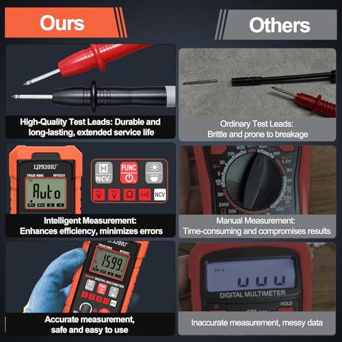 Digital Multimeter Volt Meter TRMS 4000 Counts Auto-Range NCV Tester